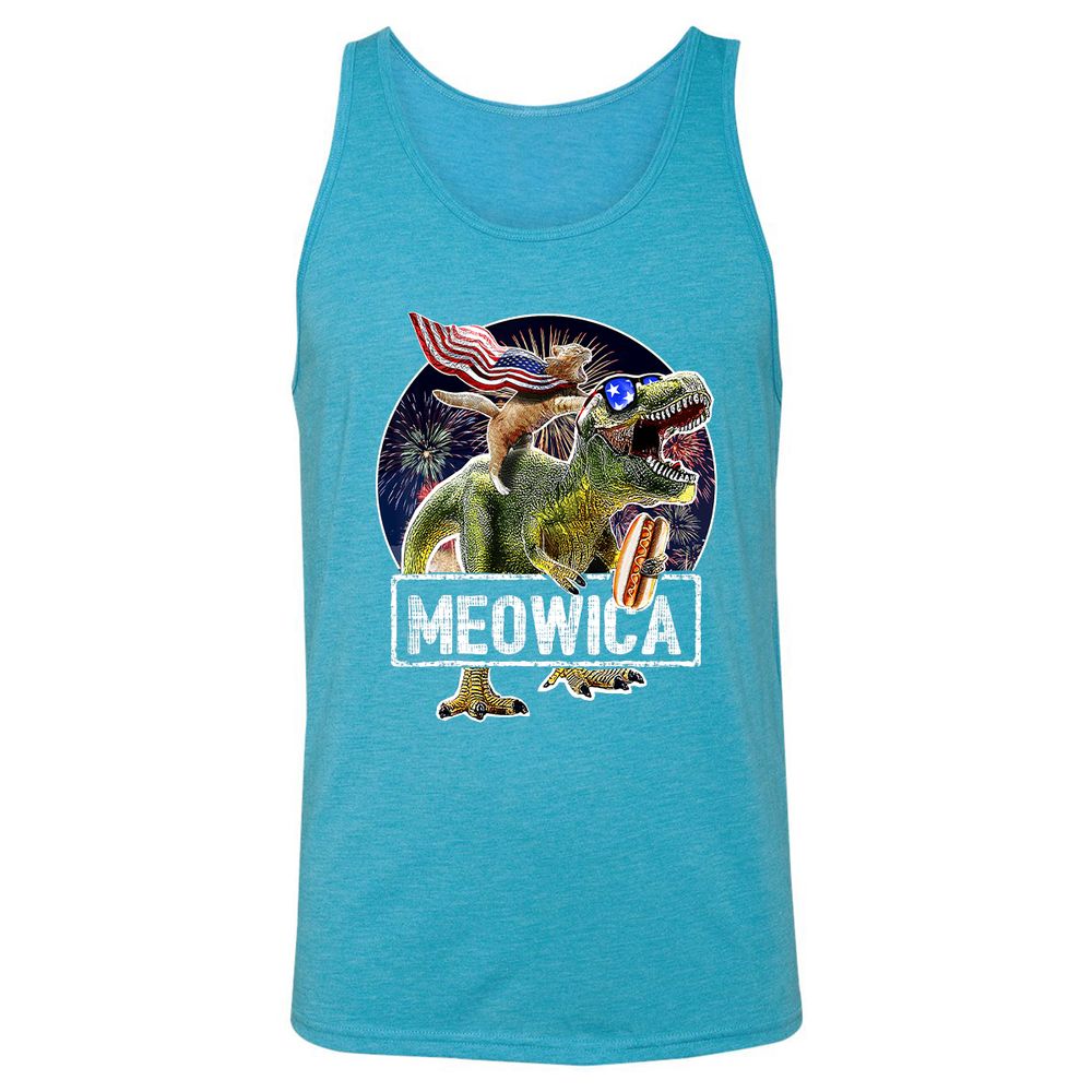 Unisex Jersey Tank - BPCB7HH8 - Aqua Triblend - 3
