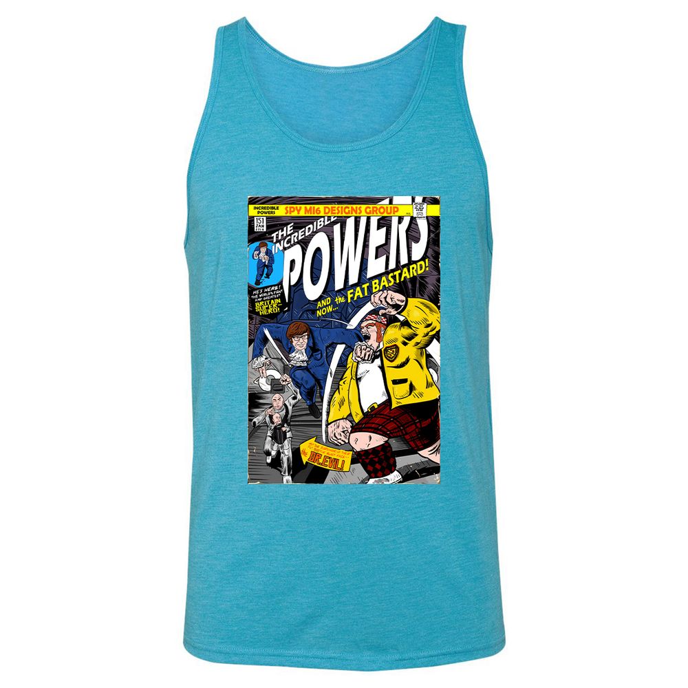 Unisex Jersey Tank - EMEV4FAX - Aqua Triblend - 3