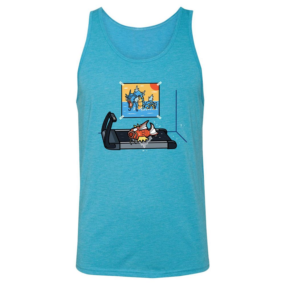 Unisex Jersey Tank - ZFU8K8GB - Aqua Triblend - 3