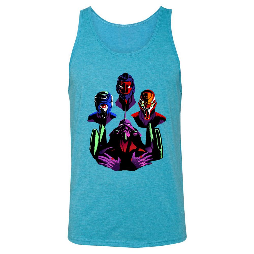 Unisex Jersey Tank - J2B1VWDV - Aqua Triblend - 3