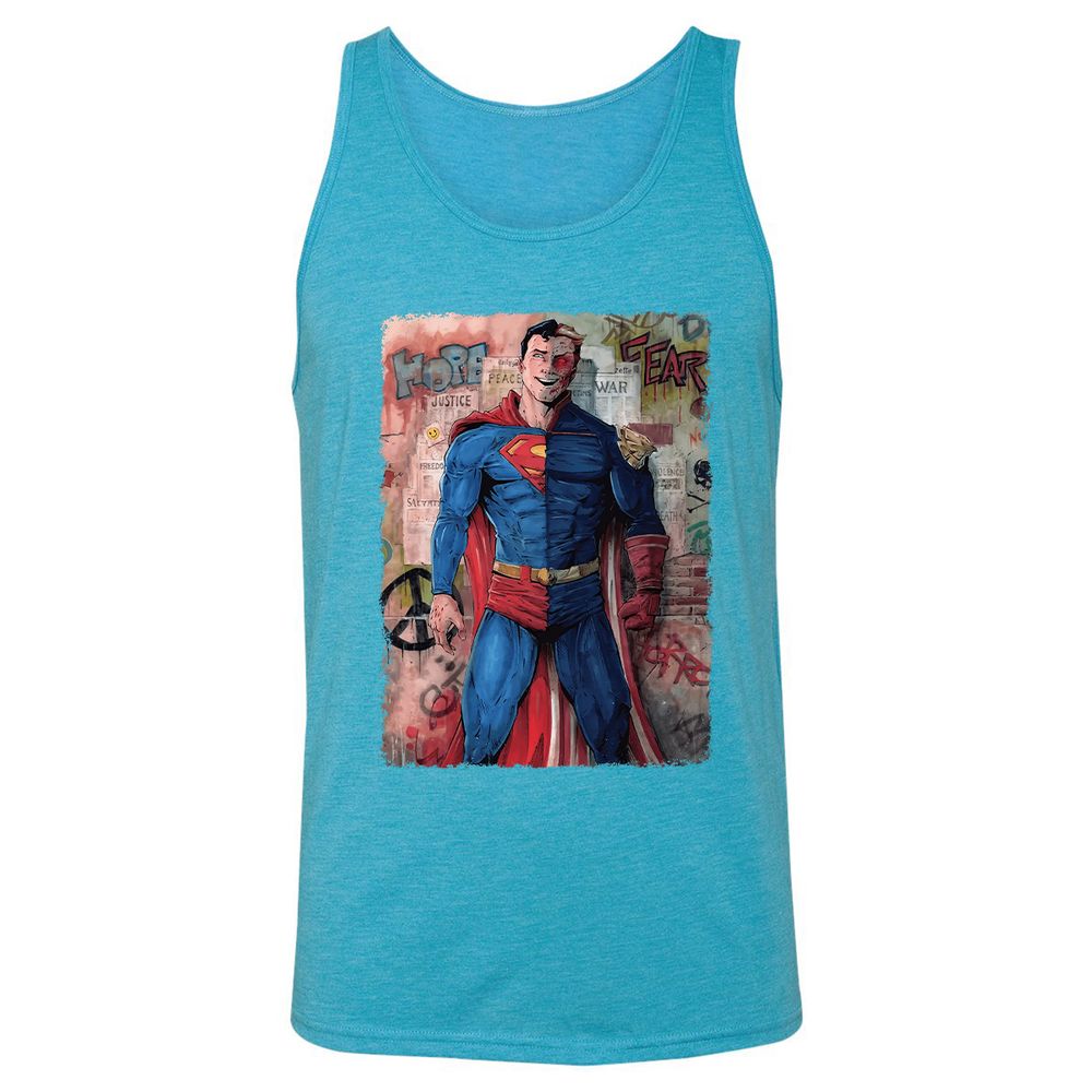 Unisex Jersey Tank - 1RXCWCQL - Aqua Triblend - 3