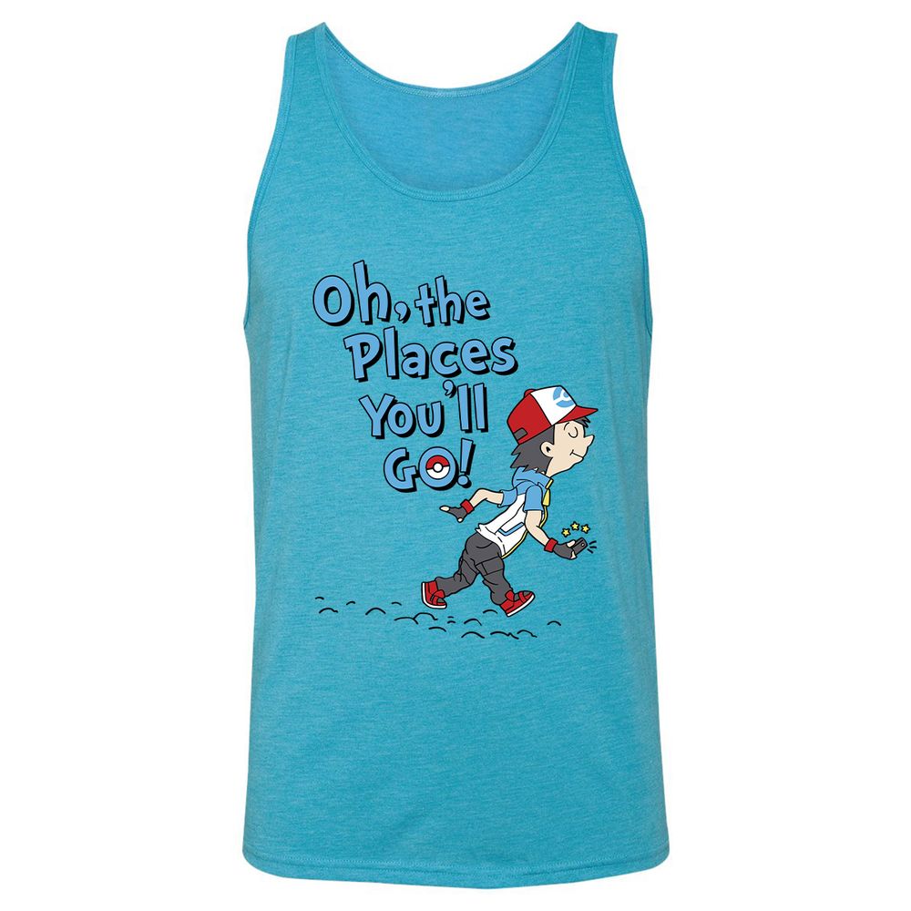 Unisex Jersey Tank - QJAWK1KG - Aqua Triblend - 3
