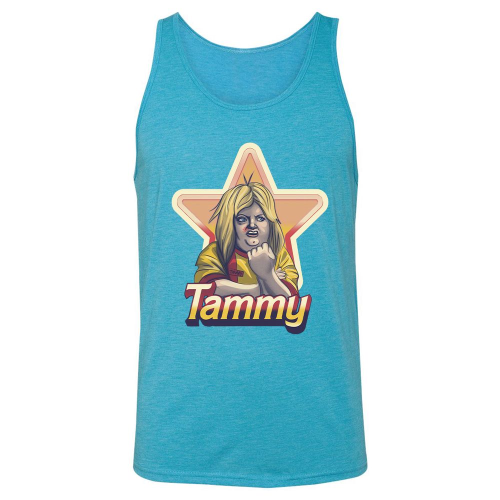 Unisex Jersey Tank - HNQBWWBZ - Aqua Triblend - 3