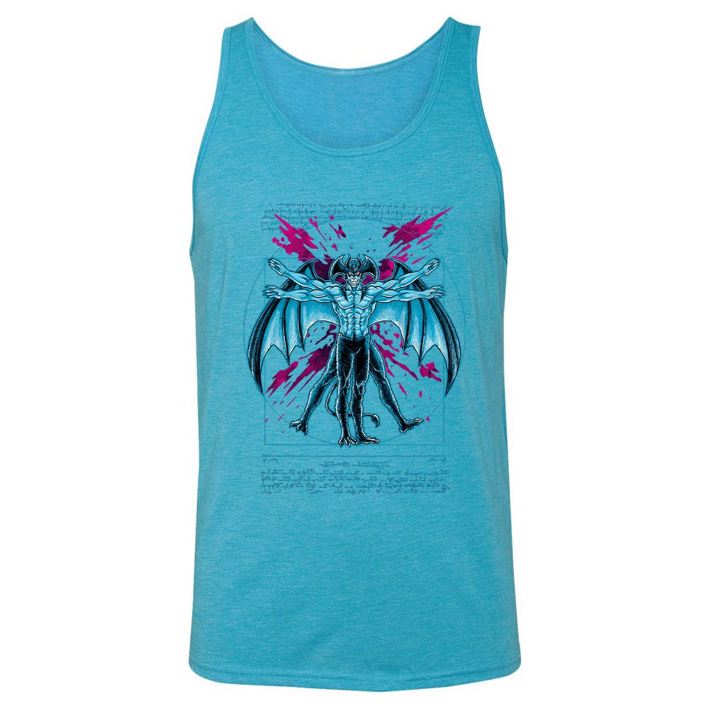 Unisex Jersey Tank - REDYWBQE - Aqua Triblend - 3