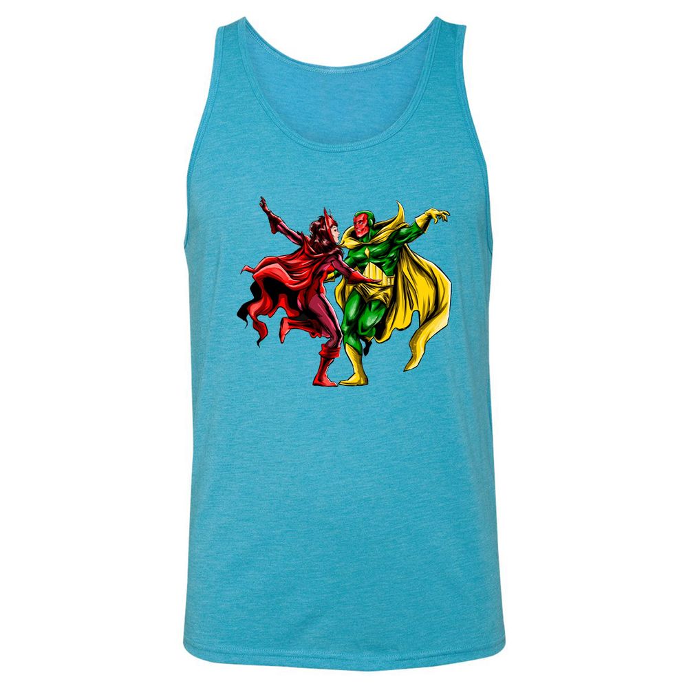 Unisex Jersey Tank - X4K3TELL - Aqua Triblend - 3