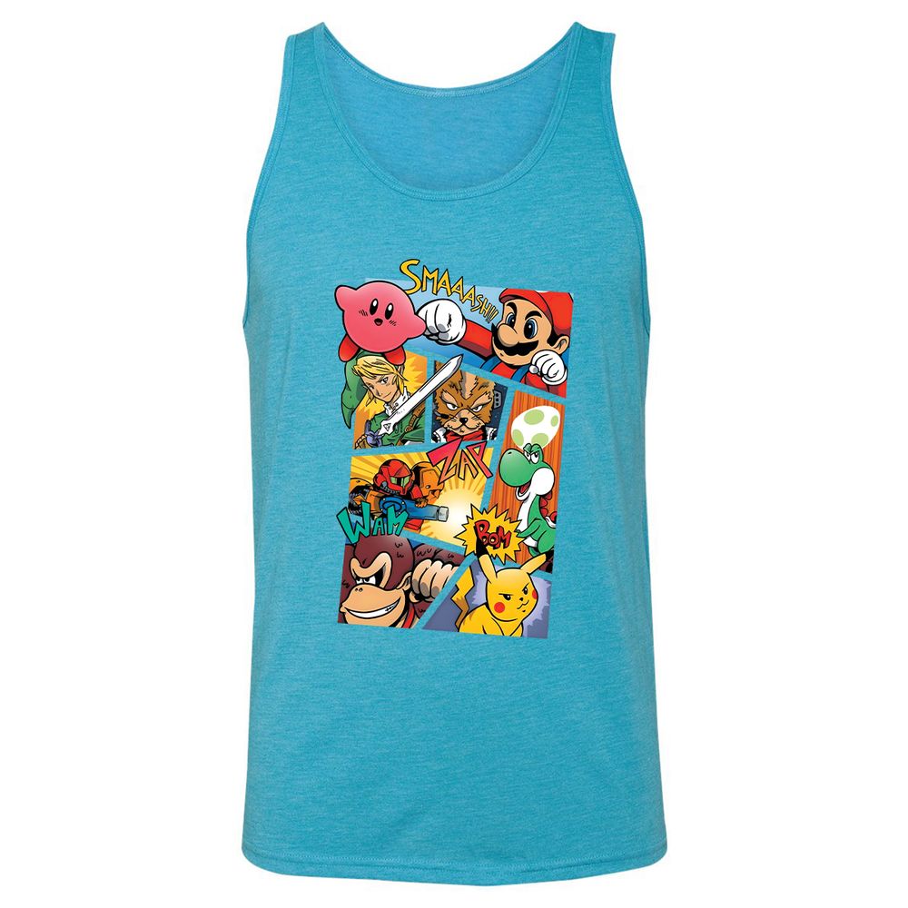 Unisex Jersey Tank - JSJ99E82 - Aqua Triblend - 3