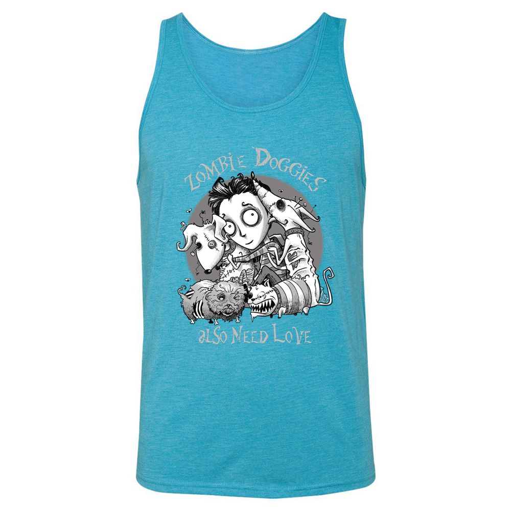 Unisex Jersey Tank - XM3QD3L9 - Aqua Triblend - 3