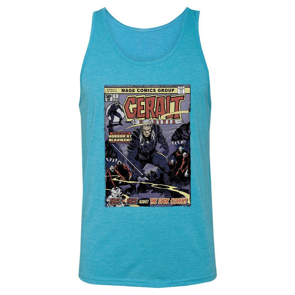 Unisex Jersey Tank - UD9VZRKG - Aqua Triblend - 3