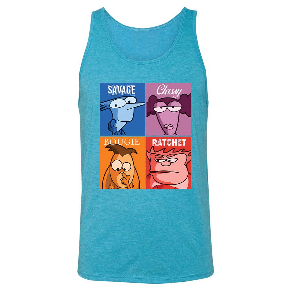 Unisex Jersey Tank - XGV6JA87 - Aqua Triblend - 3