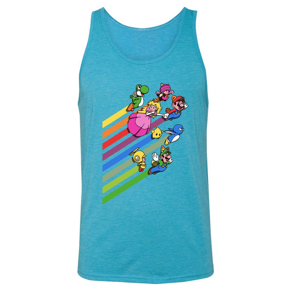 Unisex Jersey Tank - PWRMCXYS - Aqua Triblend - 3