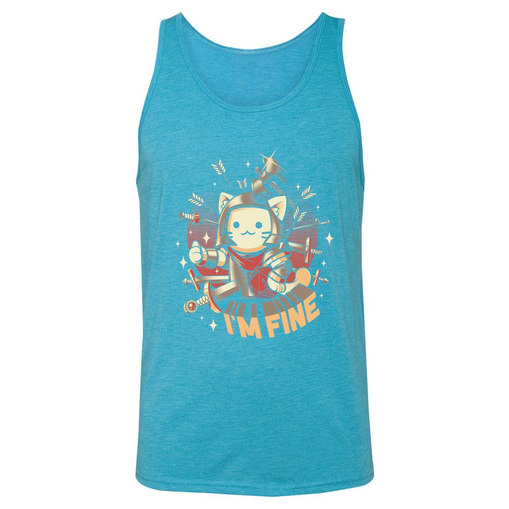 Unisex Jersey Tank - MPU1FGDU - Aqua Triblend - 3