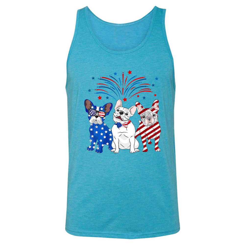 Unisex Jersey Tank - AXUUDGEK - Aqua Triblend - 3