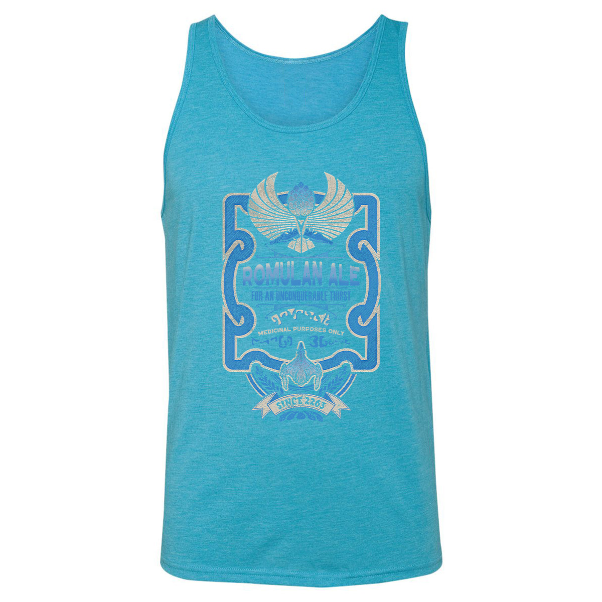 Unisex Jersey Tank - TQ37QXF9 - Aqua Triblend - 3