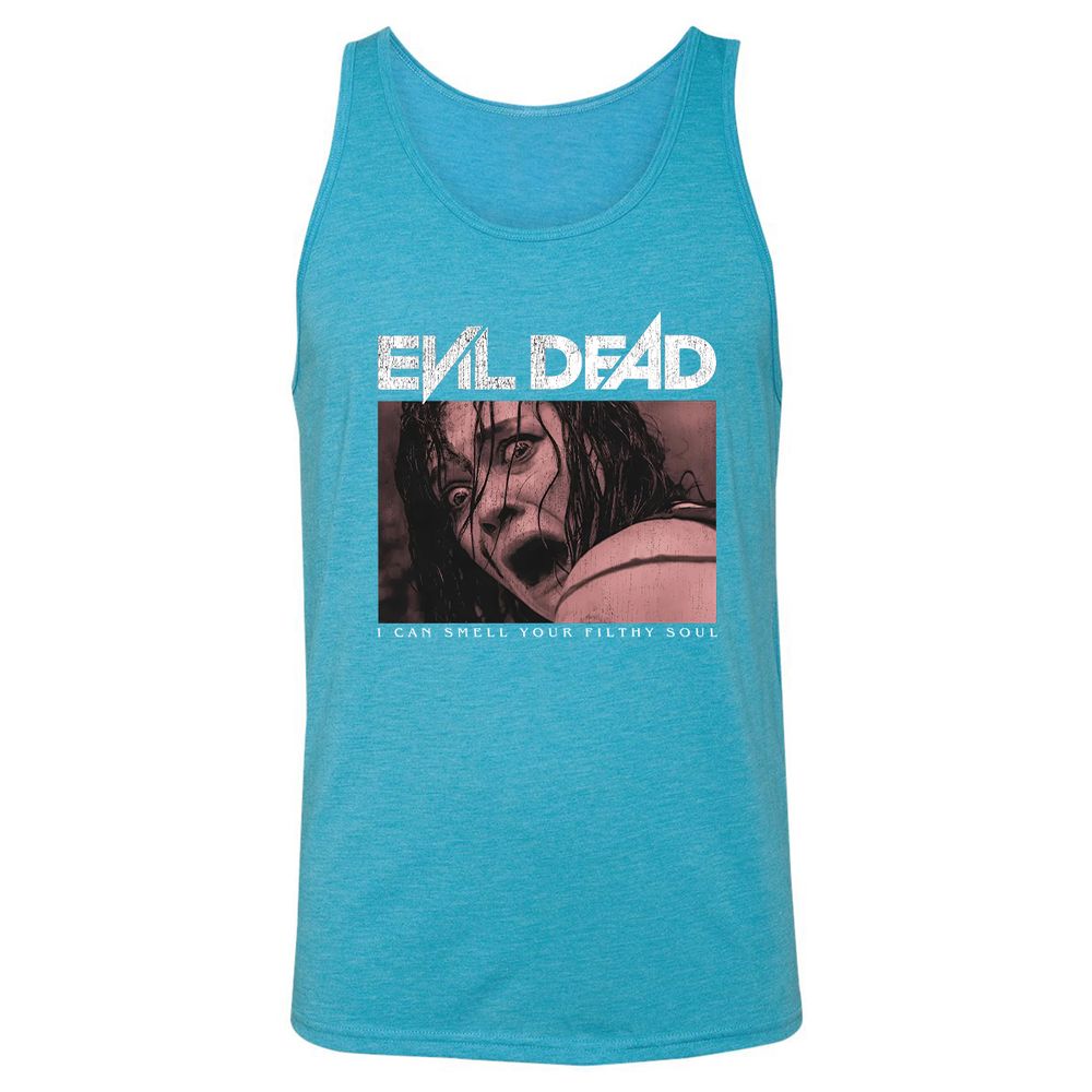 Unisex Jersey Tank - Black - Aqua Triblend - 3