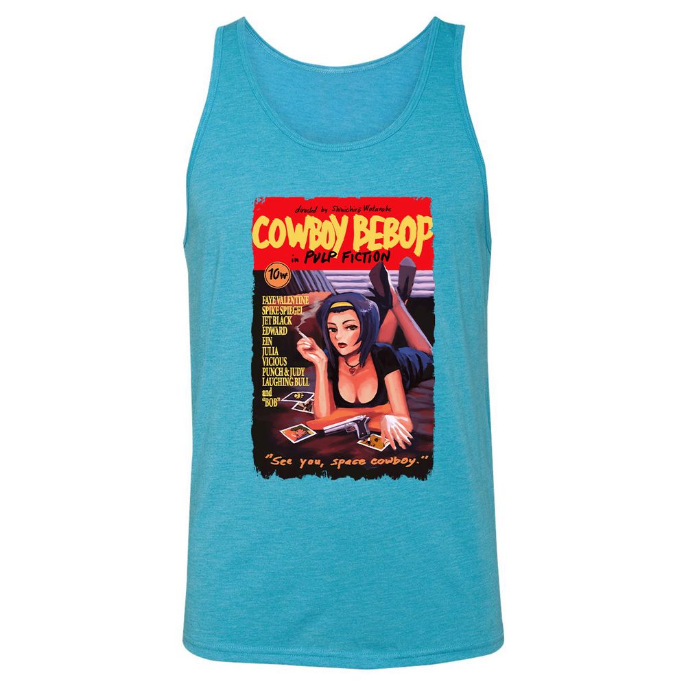 Unisex Jersey Tank - URXUJ6JG - Aqua Triblend - 3