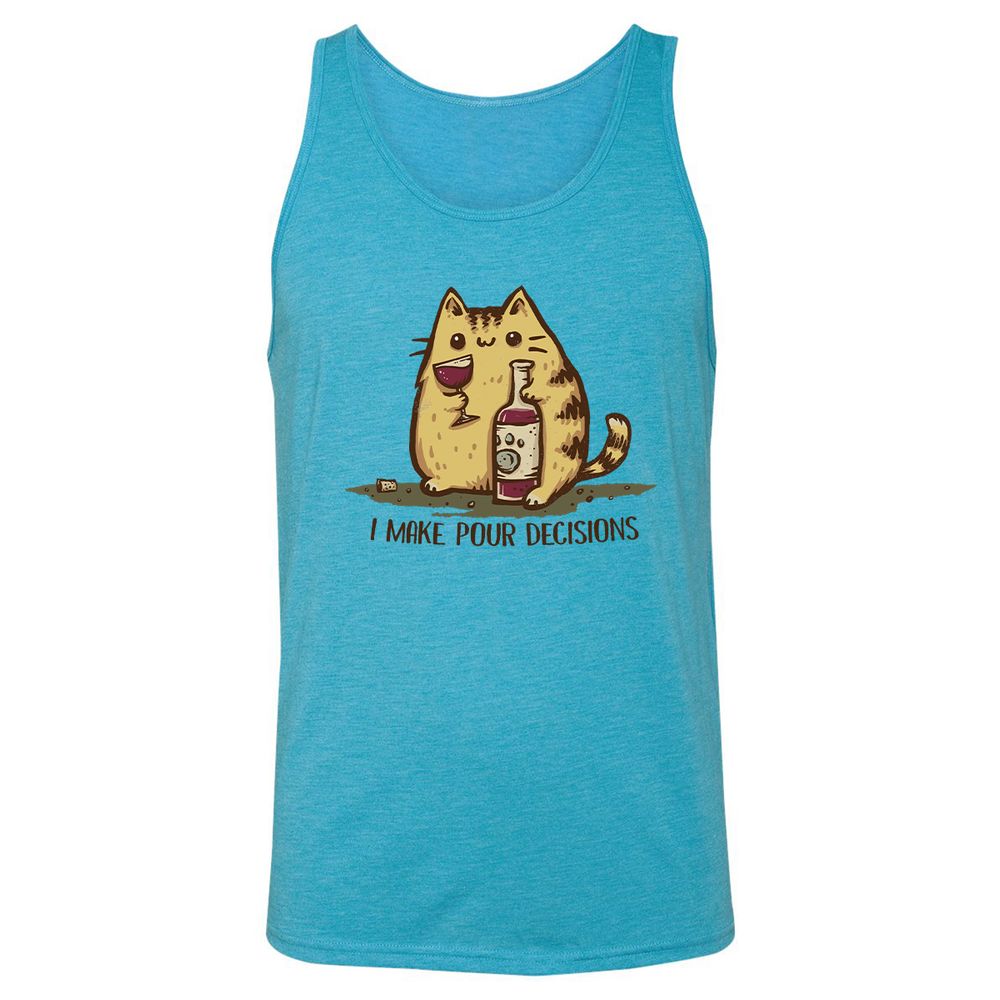 Unisex Jersey Tank - HQC9PR4E - Aqua Triblend - 3