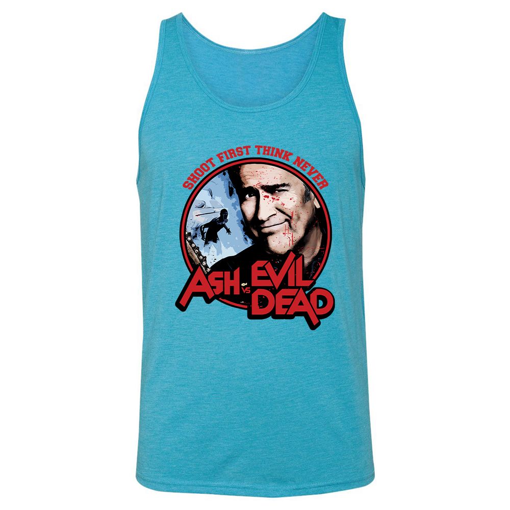 Unisex Jersey Tank - WZEJUVL9 - Aqua Triblend - 3