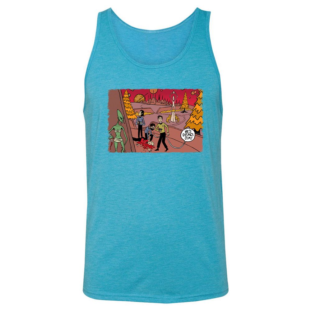 Unisex Jersey Tank - D4CBZUDT - Aqua Triblend - 3