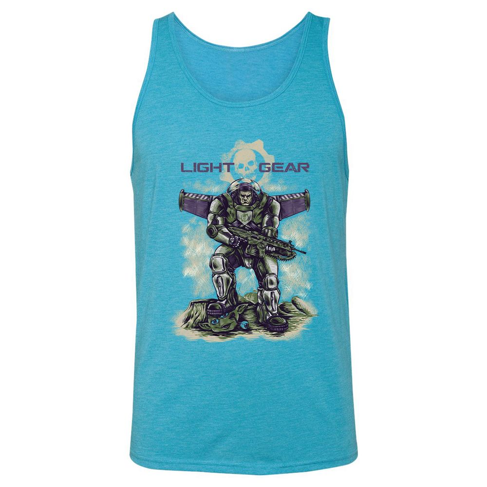 Unisex Jersey Tank - ZTUDBPNG - Aqua Triblend - 3
