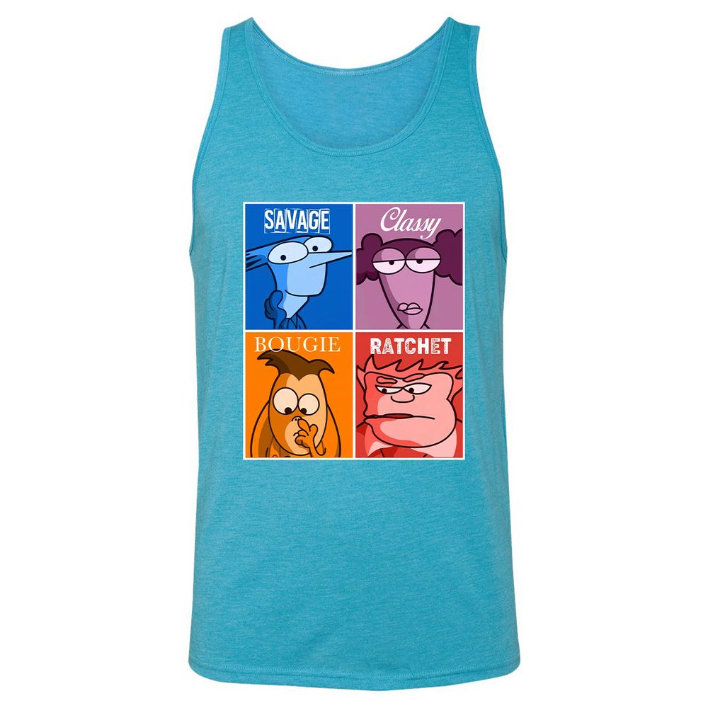 Unisex Jersey Tank - QZVAFXHK - Aqua Triblend - 3
