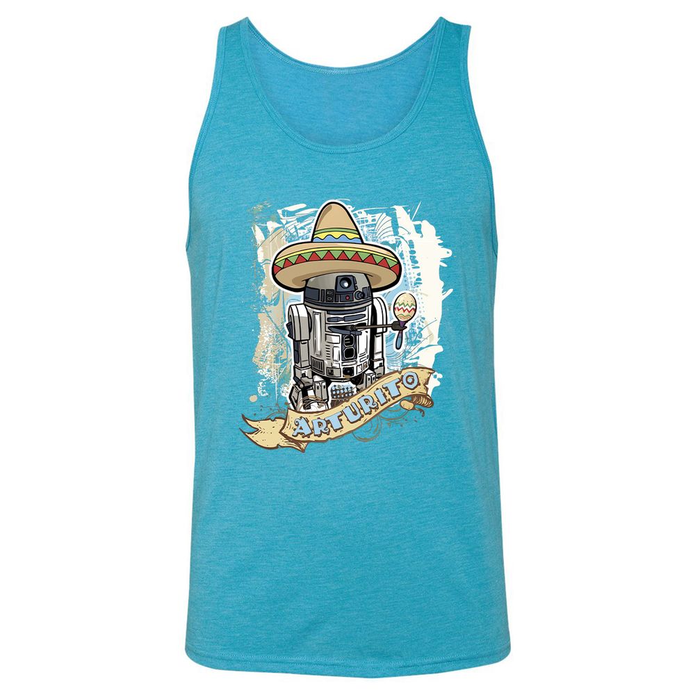 Unisex Jersey Tank - 631UWBMN - Aqua Triblend - 3