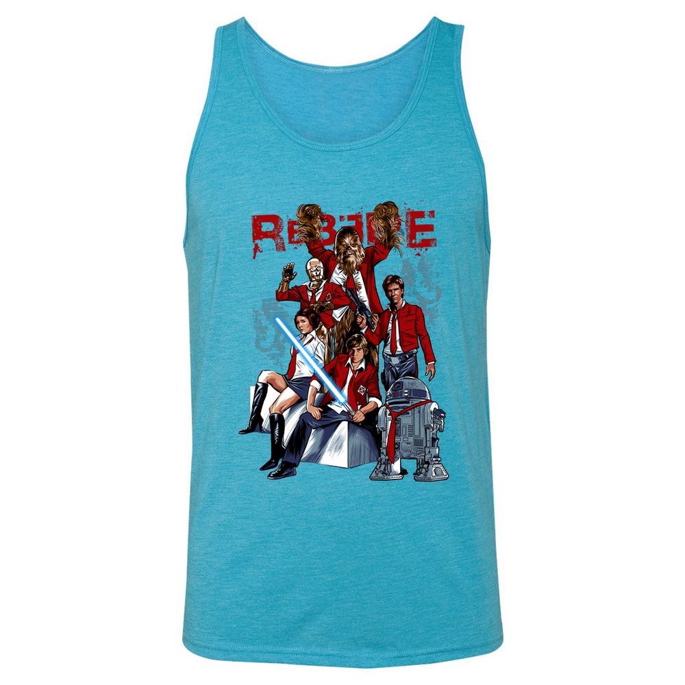 Unisex Jersey Tank - 4291PZB2 - Aqua Triblend - 3
