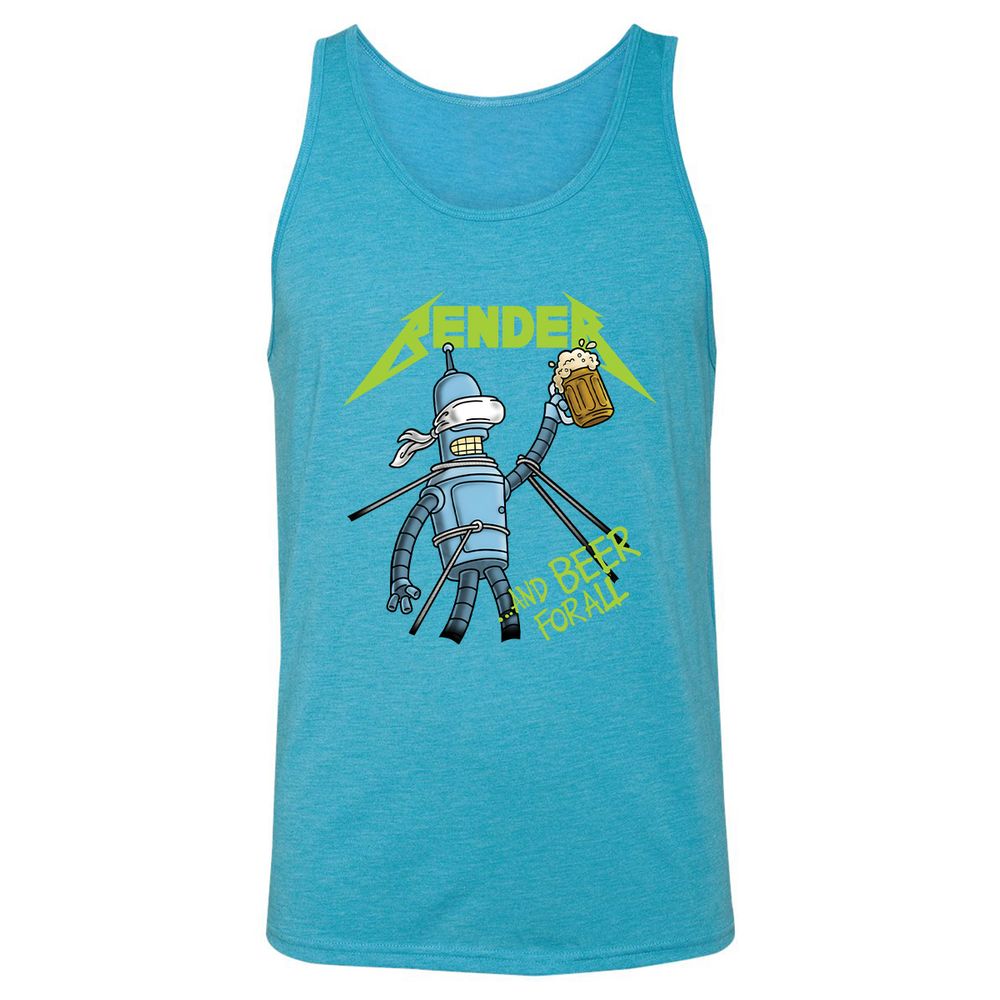 Unisex Jersey Tank - 8VDYQJNN - Aqua Triblend - 3