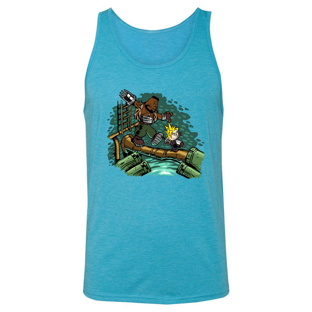 Unisex Jersey Tank - 25R73XMF - Aqua Triblend - 3