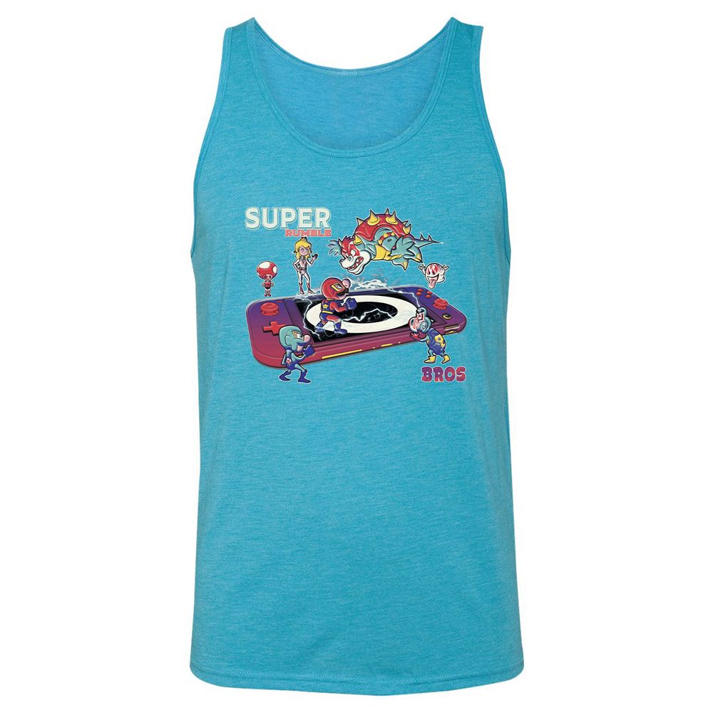 Unisex Jersey Tank - 8W18JUS4 - Aqua Triblend - 3
