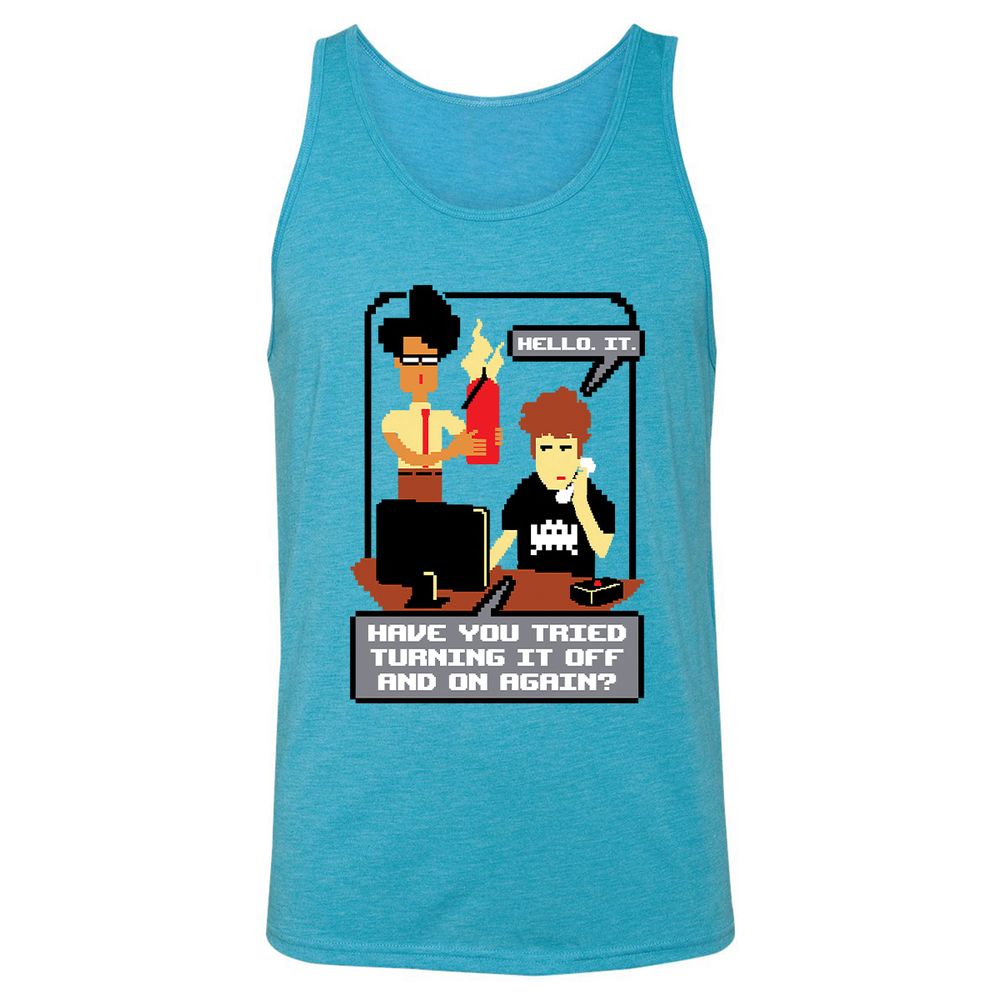 Unisex Jersey Tank - 1PW7NQ77 - Aqua Triblend - 3