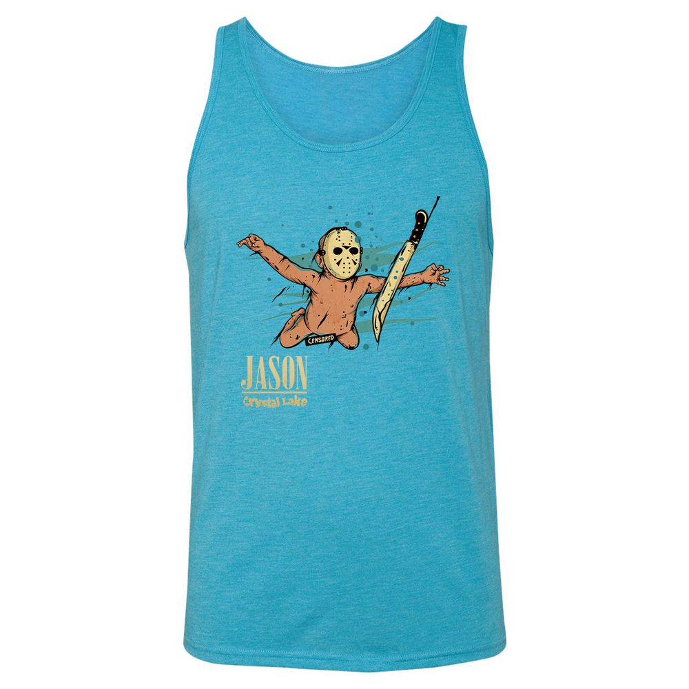 Unisex Jersey Tank - BRA2LKQX - Aqua Triblend - 3