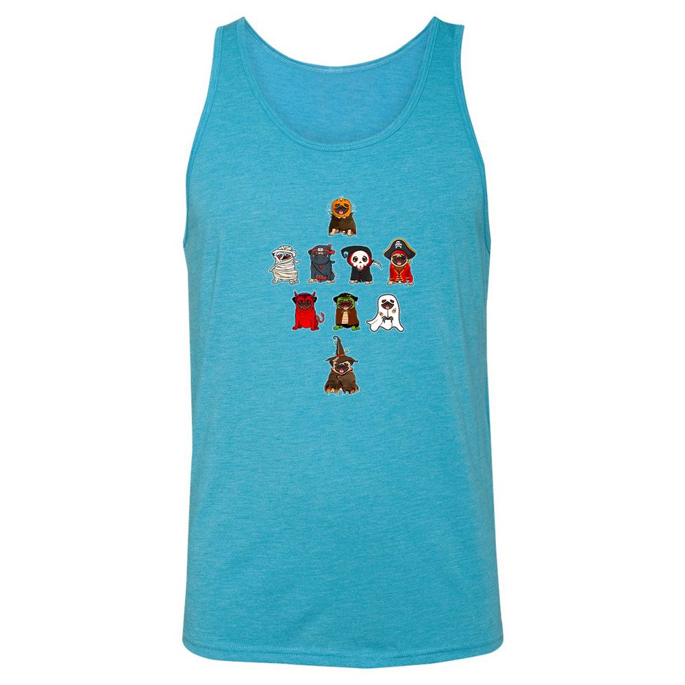 Unisex Jersey Tank - XZYYDWNC - Aqua Triblend - 3