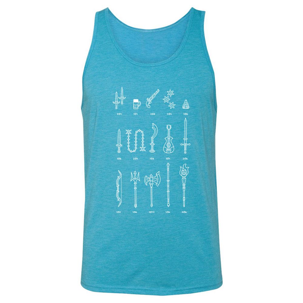 Unisex Jersey Tank - 7ABYYCYS - Aqua Triblend - 3