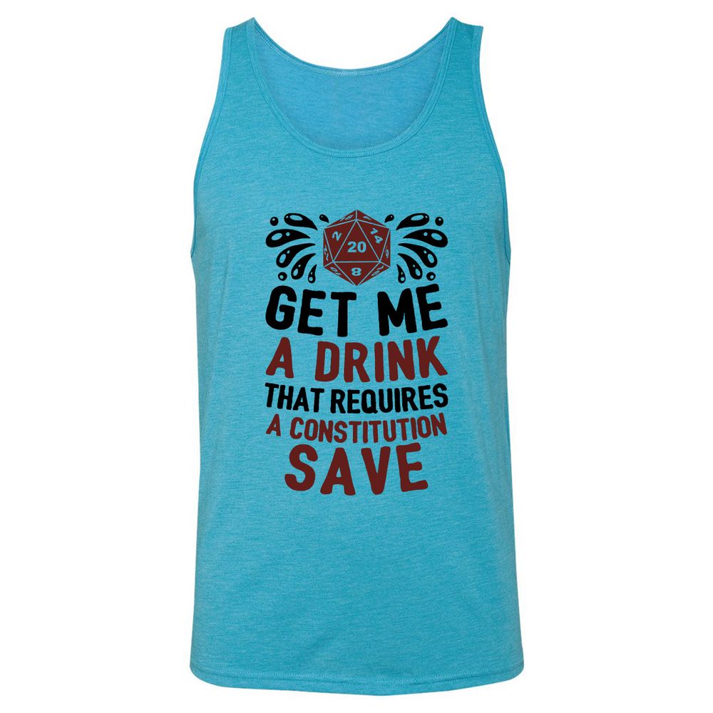 Unisex Jersey Tank - STE4DAR8 - Aqua Triblend - 3