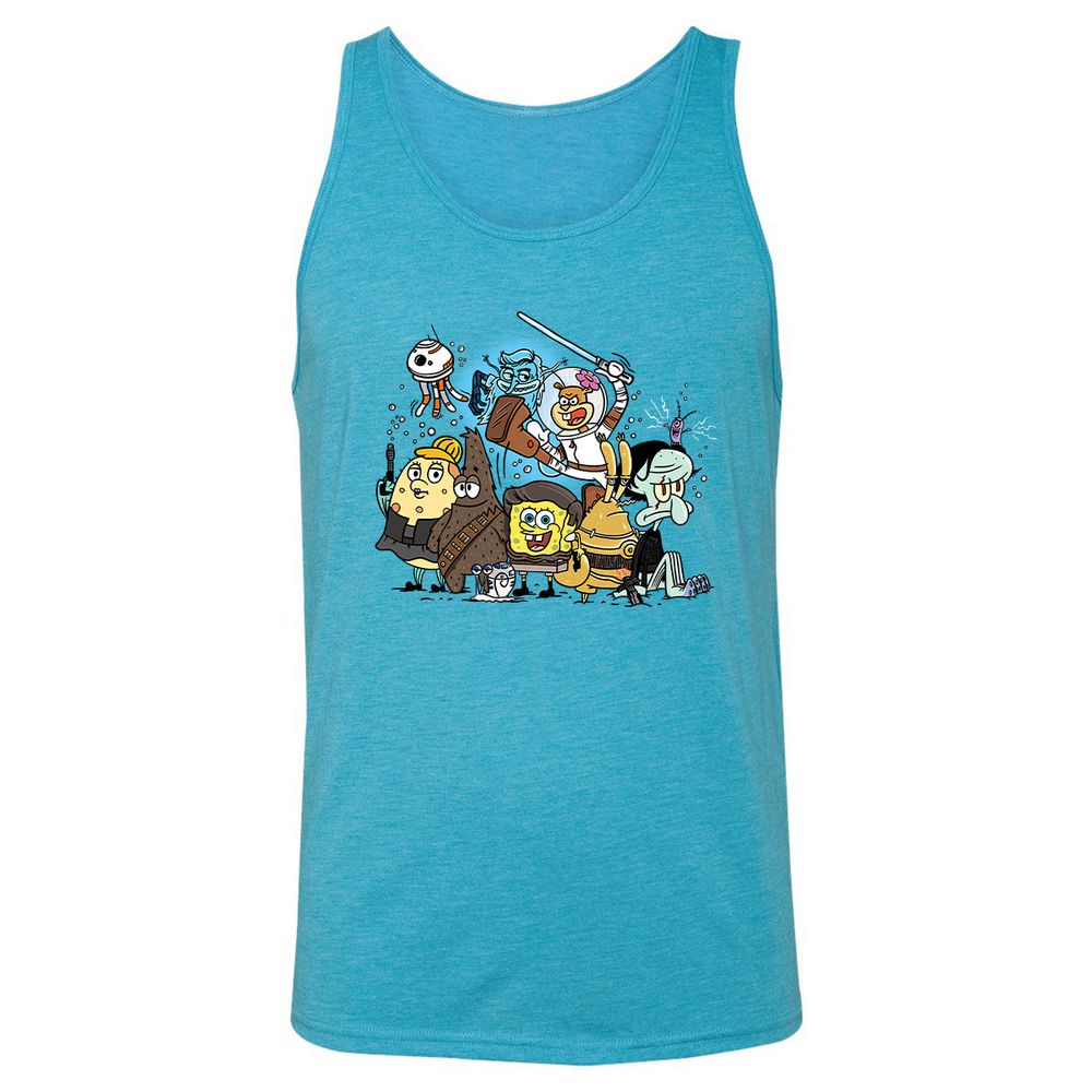 Unisex Jersey Tank - DGQYTNF7 - Aqua Triblend - 3