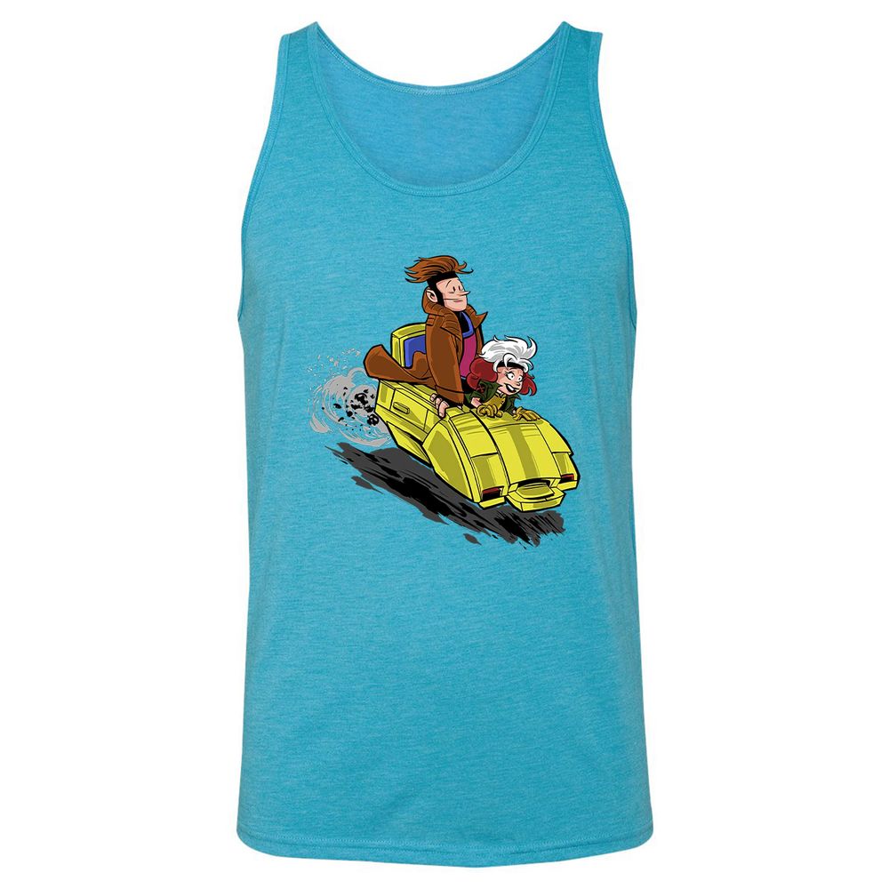 Unisex Jersey Tank - NE56QHS9 - Aqua Triblend - 3
