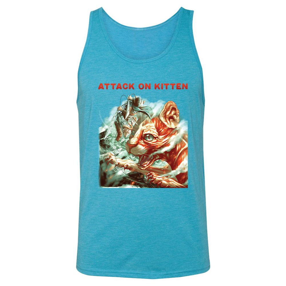 Unisex Jersey Tank - 9BJPW316 - Aqua Triblend - 3