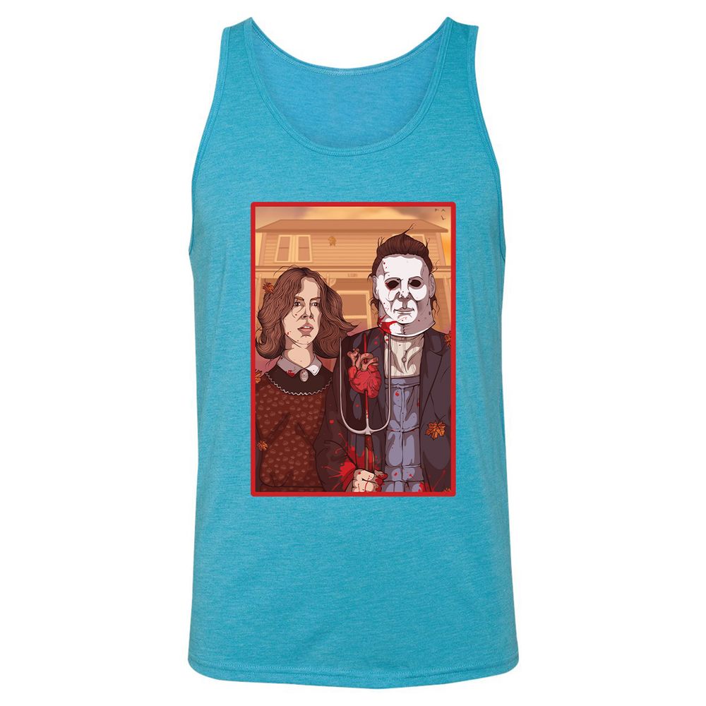 Unisex Jersey Tank - X5QHXGPX - Aqua Triblend - 3