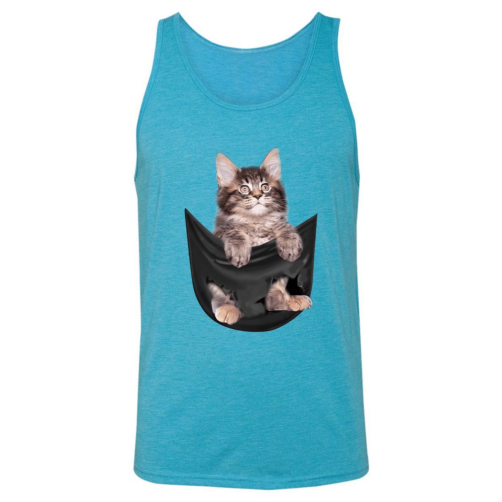 Unisex Jersey Tank - PMY97RDQ - Aqua Triblend - 3
