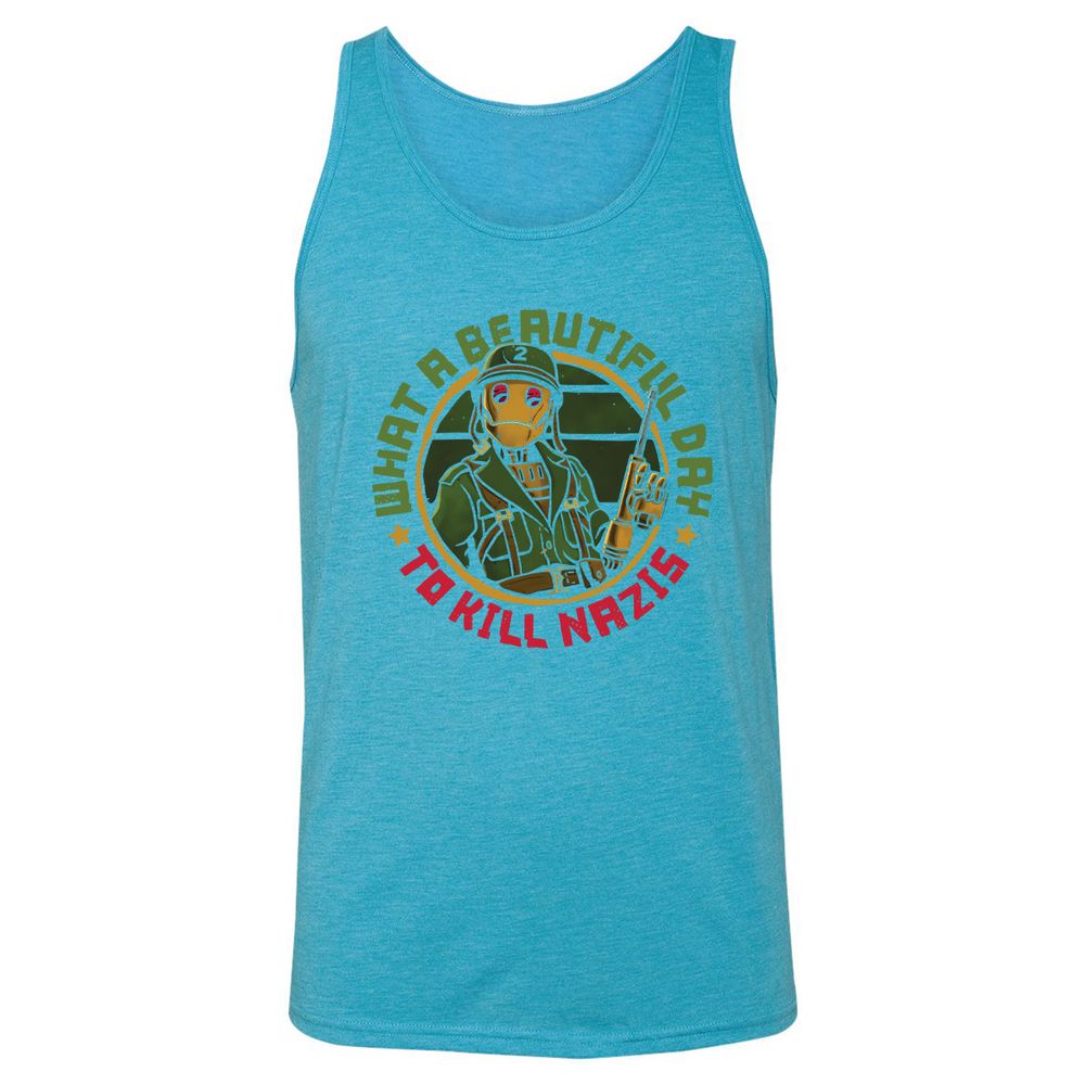 Unisex Jersey Tank - CTDDAY44 - Aqua Triblend - 3