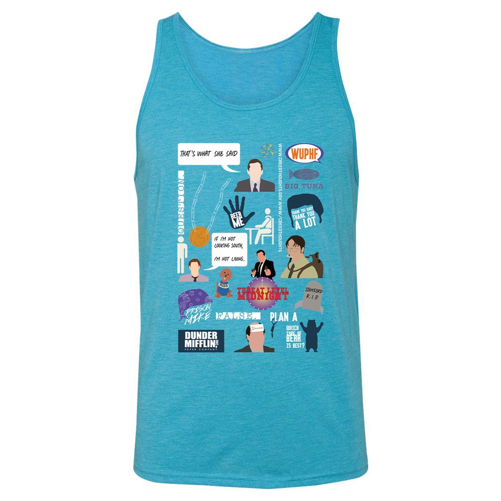 Unisex Jersey Tank - 7S4DZV6B - Aqua Triblend - 3