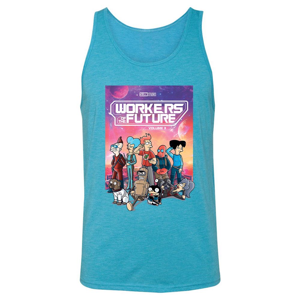 Unisex Jersey Tank - MZUCRB52 - Aqua Triblend - 3