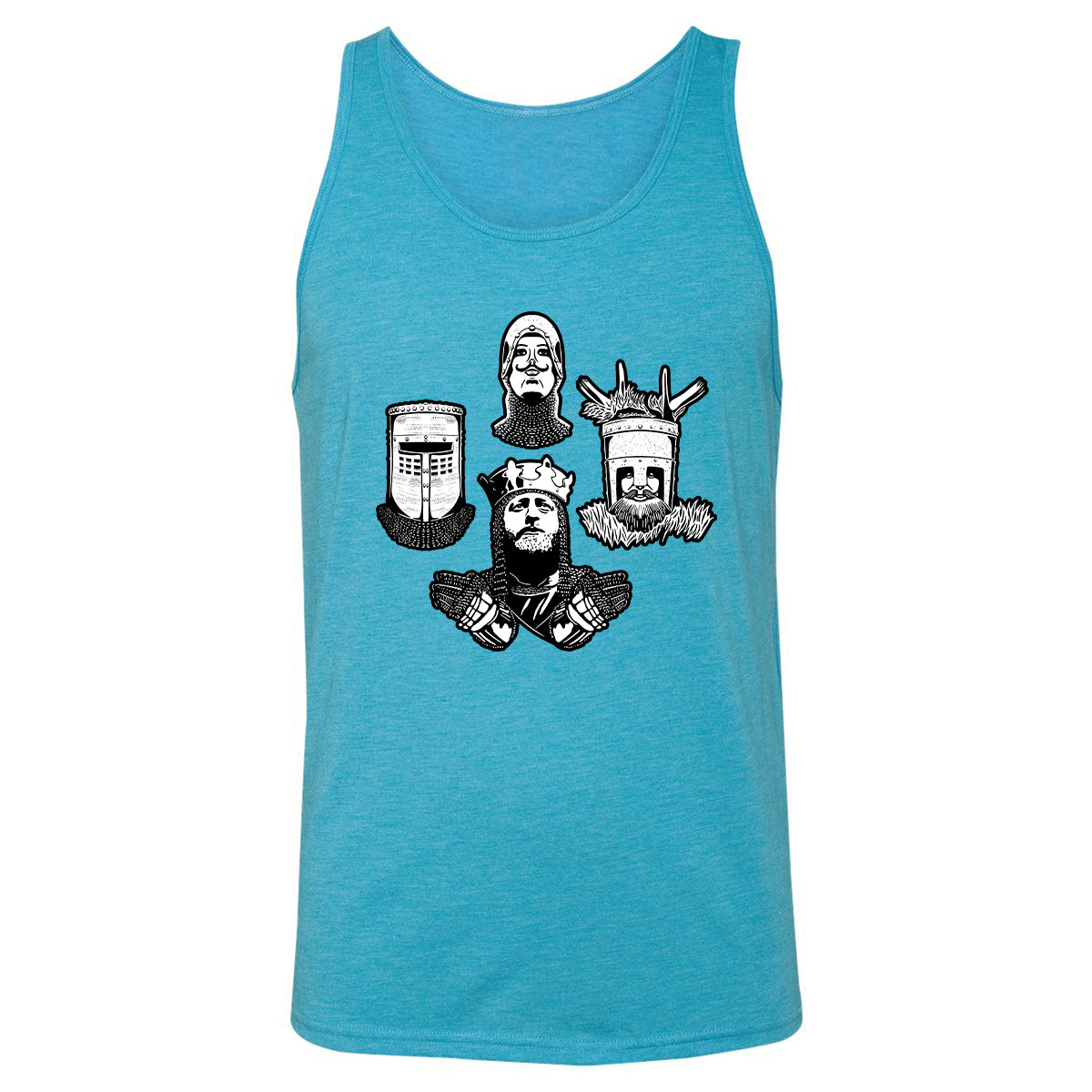 Unisex Jersey Tank - FLWDU4DK - Aqua Triblend - 3