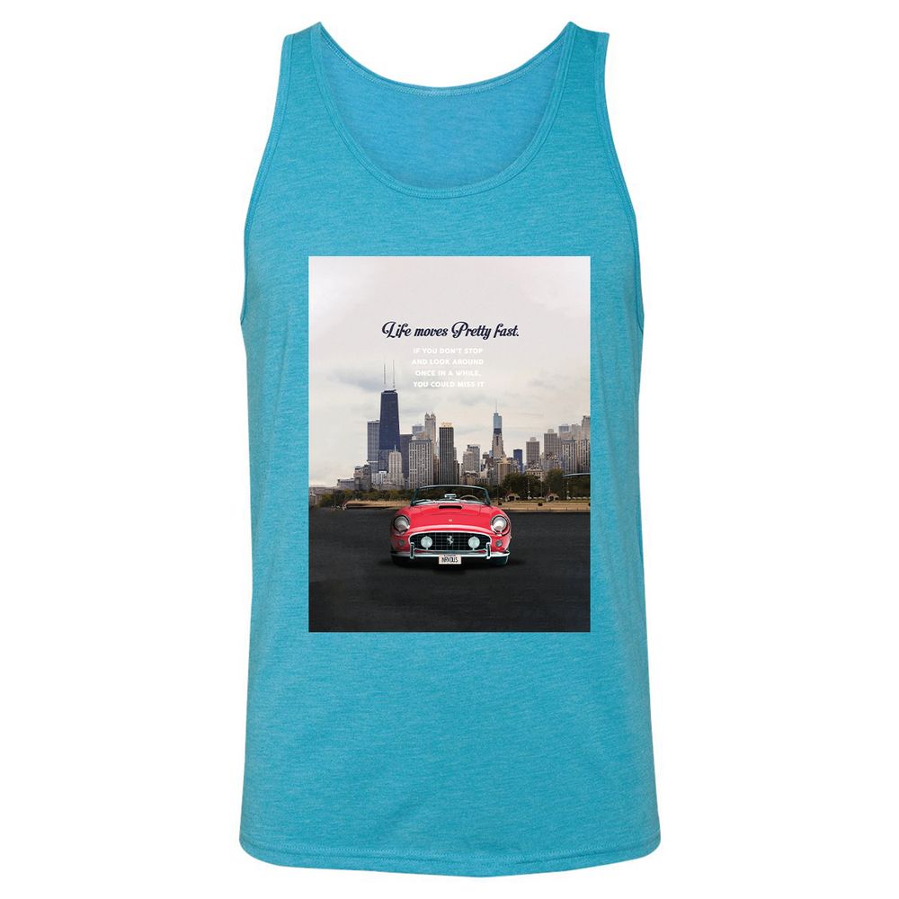 Unisex Jersey Tank - 465ZK571 - Aqua Triblend - 3