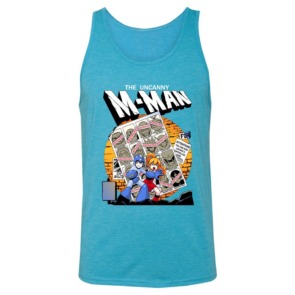 Unisex Jersey Tank - 6ZBPQX6C - Aqua Triblend - 3