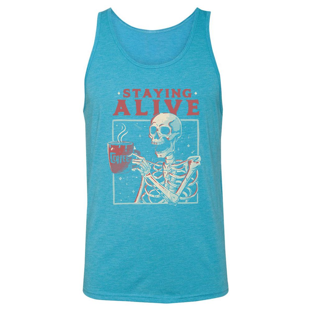 Unisex Jersey Tank - 6GQYN66S - Aqua Triblend - 3