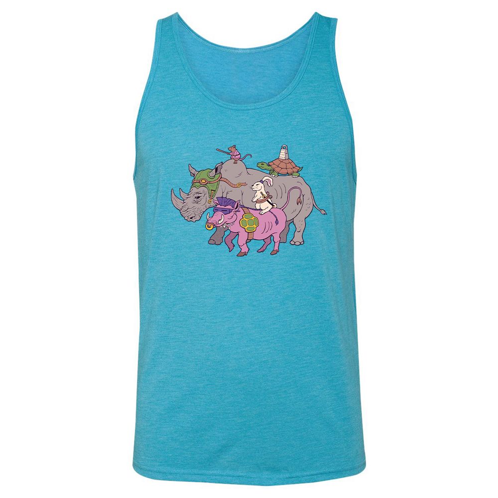 Unisex Jersey Tank - CAWAZ2N2 - Aqua Triblend - 3