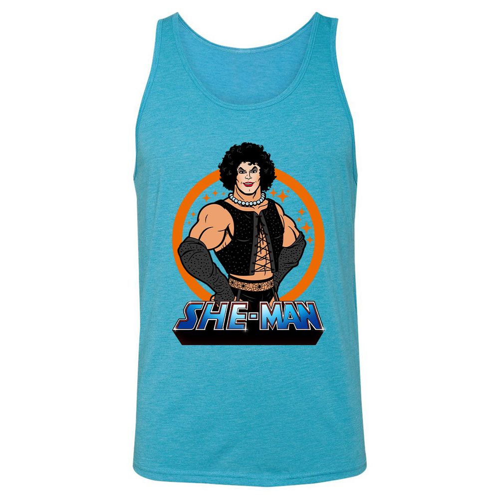 Unisex Jersey Tank - ZD87KSJM - Aqua Triblend - 3