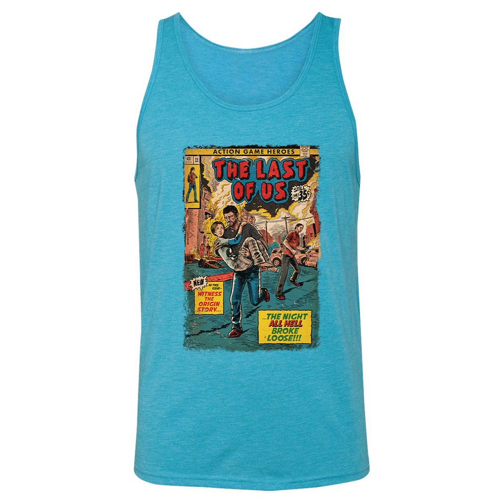 Unisex Jersey Tank - 7BL1Q9MF - Aqua Triblend - 3
