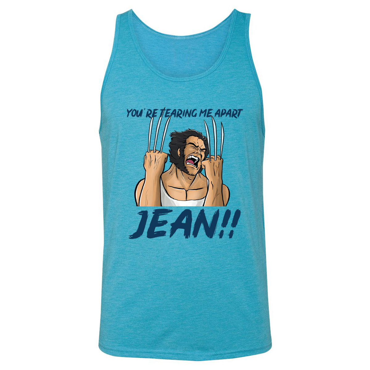 Unisex Jersey Tank - LBTP1PWS - Aqua Triblend - 3